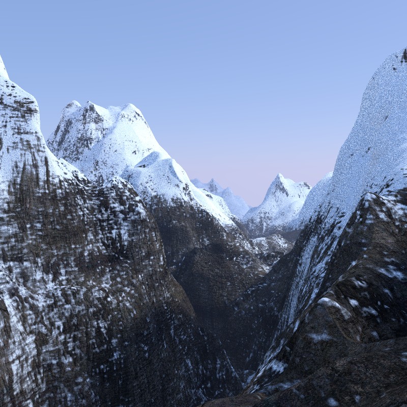 Snowy mountain landscape preview image 1